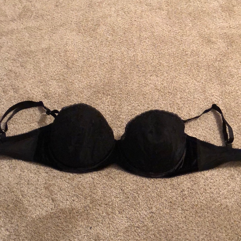 Black lace velvet bra sexy